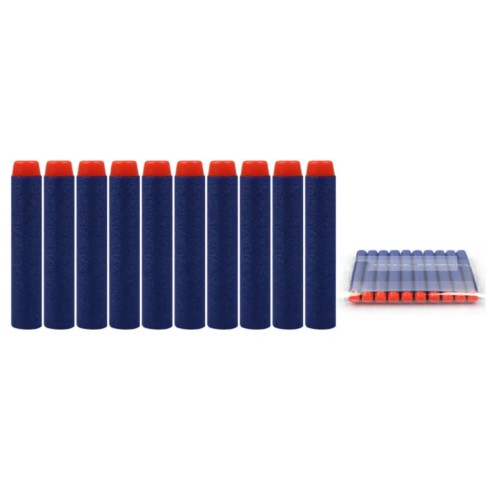 dark blue Практичная детская съемка поставка военная игра 6 цветной из ЭВА-пластика подарки на открытом воздухе пули Дартс Прочный 10 шт 14*7,5*1,2 см мягкая пуля - Цвет: dark blue