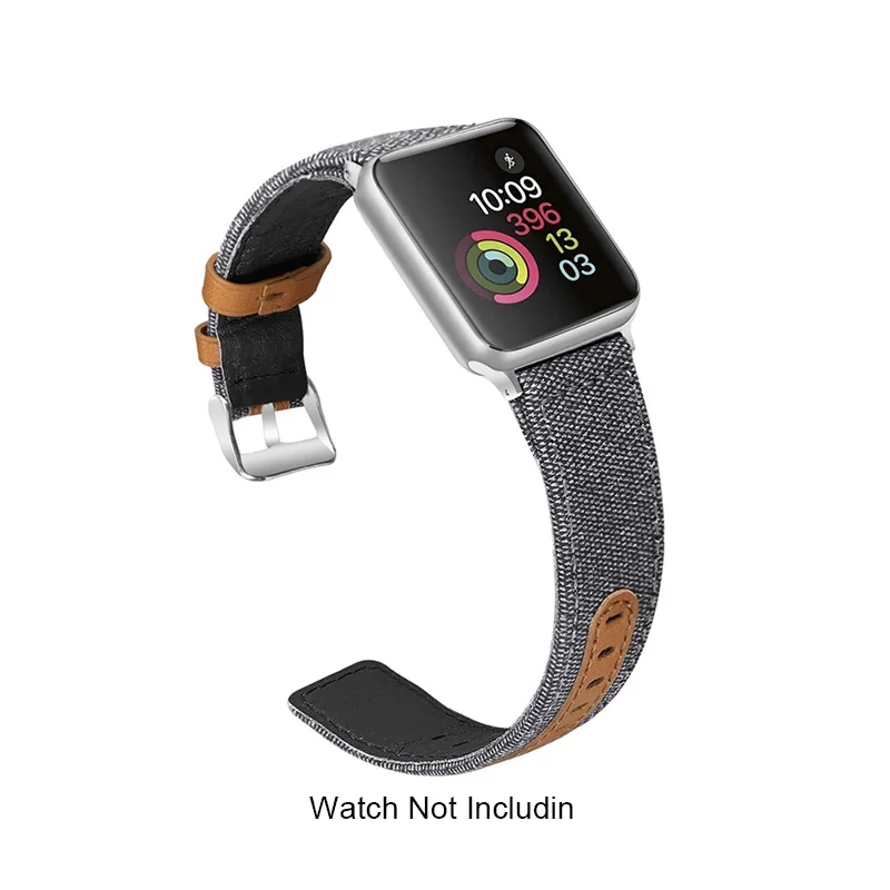 ALPQ винтажный ремешок из натуральной кожи для Apple Watch 4 3 2 1 44 мм 42 мм 40 мм 38 мм бизнес-браслет Классическая пряжка - Цвет ремешка: Gray Band