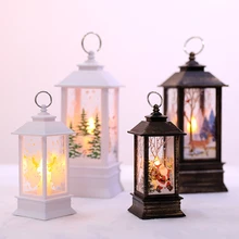 Рождественский светильник s, светильник с рождественским пламенем, светодиодный светильник с изображением лося/снега/Санта-Клауса, Подвесная лампа для украшения дома