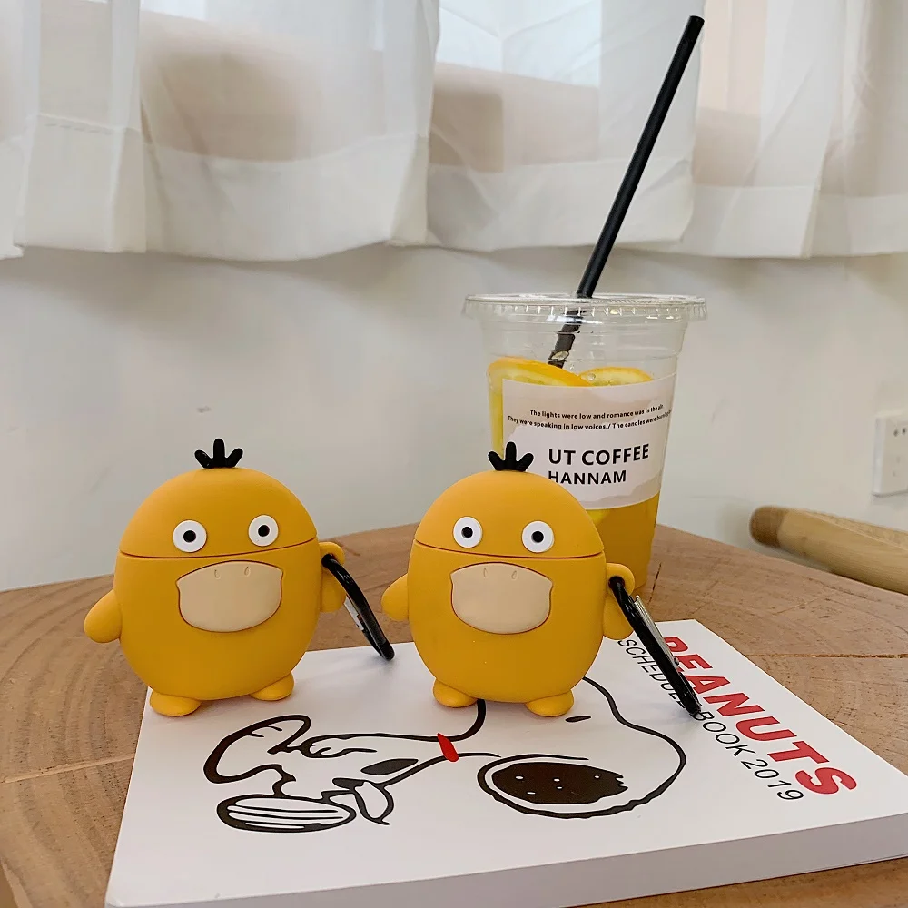3D Красивый Веселый мультяшный Покемон Snorlax Psyduck чехол для наушников Apple