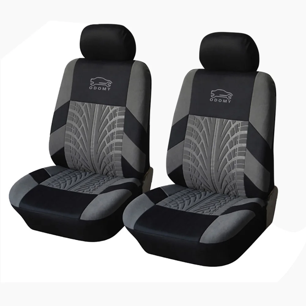 Набор чехлов для автомобильных сидений, поддержка универсальных автомобильных нескользящих дорожек для шин, стильный протектор для сидений, подходит для большинства аксессуаров для декора автомобиля - Название цвета: Grey Black