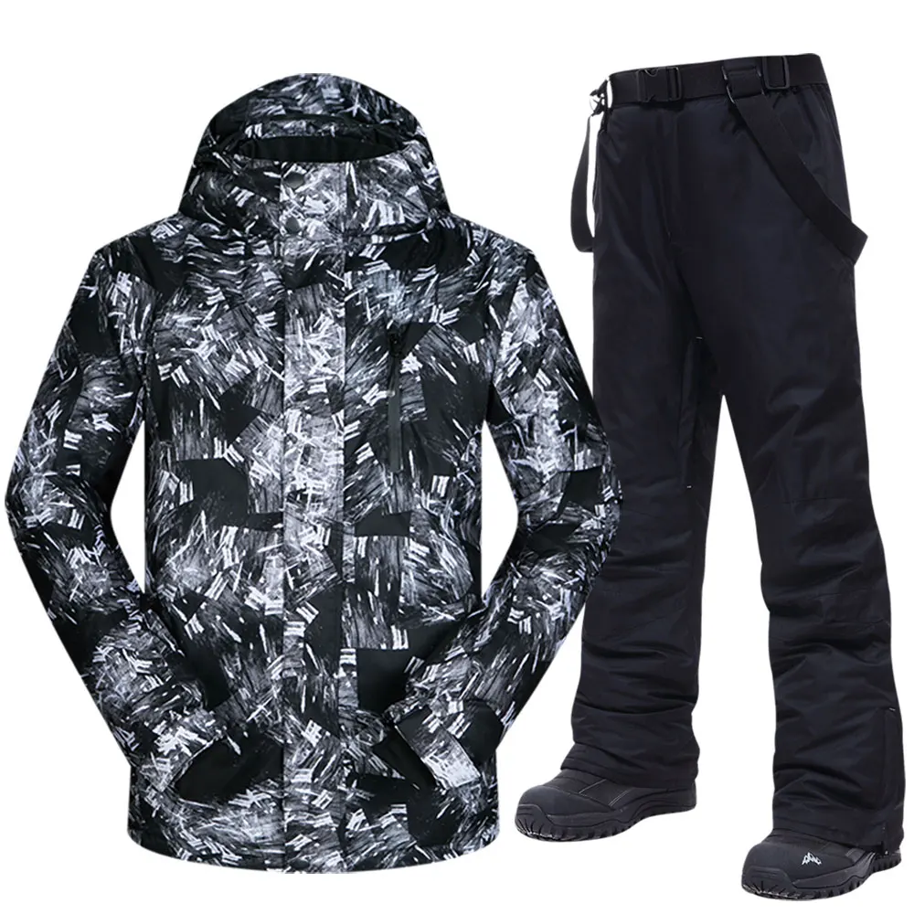Pants Snowboard-Jacket Ski-Suit Waterproof Sports Winter Warm Hot And Outdoor Brand Men
