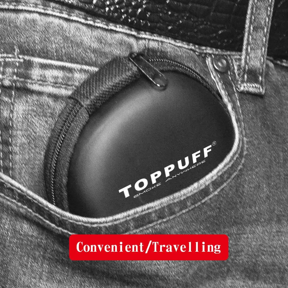 TOPPUFF Snuff Set Snuff Straw Tube Sniffer Brass Snuff Spoon Aluminum Glass Pane Glass Pill Bottle Smoke Pipe