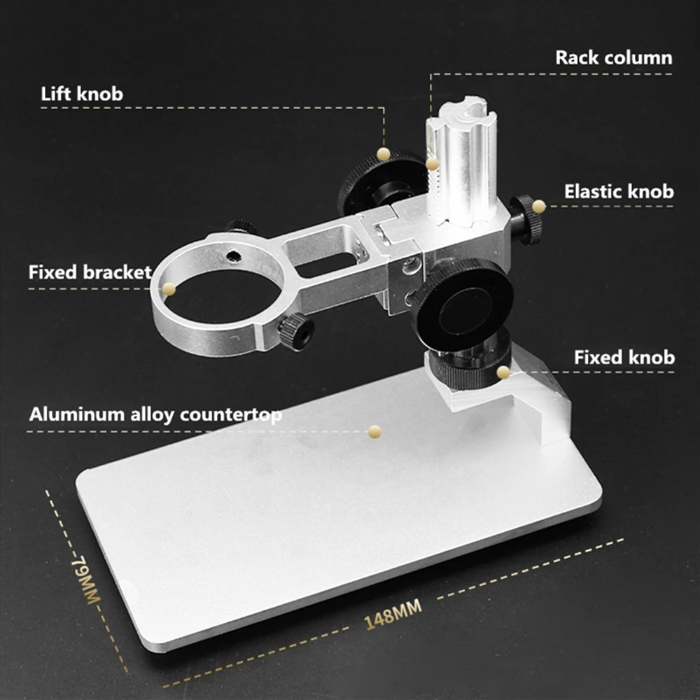 PJLSW подставка из алюминиевого сплава держатель подъемная поддержка для цифрового микроскопа usb-микроскопы