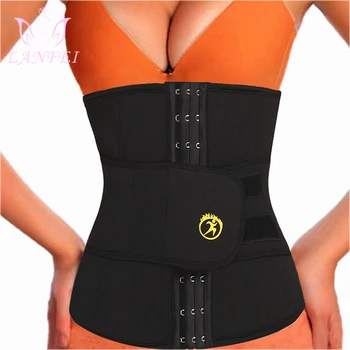 

LANFEI womens Waist Trainer Body Shaper Slimming Corset Neoprene Sweat belt Underwear Strap Weight Lose Modeling Belts Sport Top
