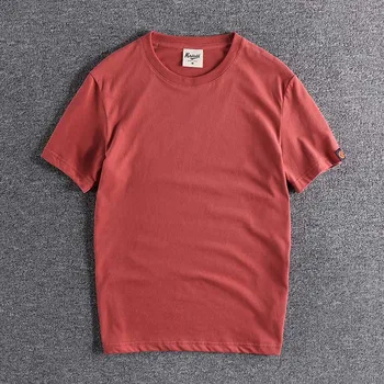 

2020 new sale Basic style men's short sleeve T-shirt pure cotton round neck comfortable youth half sleeve student top wear 0129