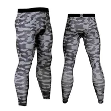 Мужские беговые колготки спортивные Леггинсы мужские повседневные штаны Фитнес-Спорт Одежда камуфляжные брюки быстросохнущие компрессионные для ММА Брюки