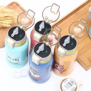 

Children Led Digital Temperature Display Stainless Steel Thermoses Bottle Thermal Vacuum Flasks Water Thermos Bottles For Kids