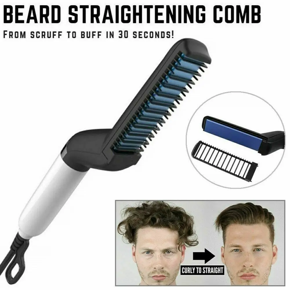 

Multifunctional Comb Curling Iron Straighten Hair Styler Styling Combs Men Hair Brush Tool Quick Electric Heating Hair Curler
