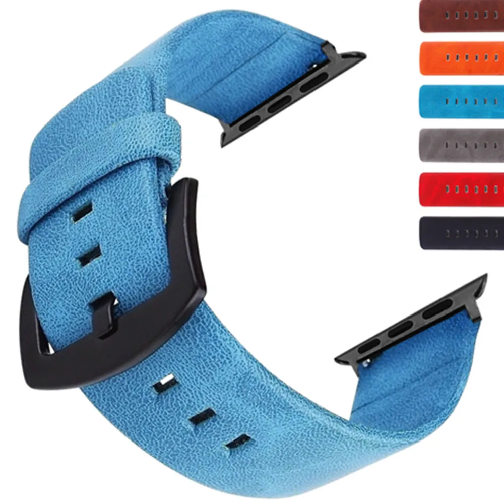 

Watch Accessories Genuine Leather For Apple Watch Band 45 44 40mm Apple Watch Bands 42 40 38mm Series7 6 se 5 4 3 2 Watch Strap