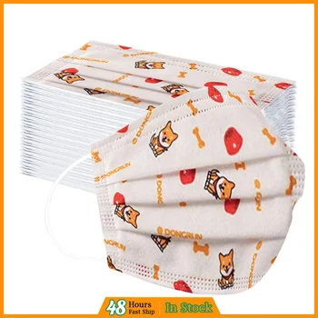 

10/20/50/100 pcs cartoon Masken Disposable Mask 3 Layer Child Filter mascarillas Children's unisex Face Mouth Mask Earloop маска