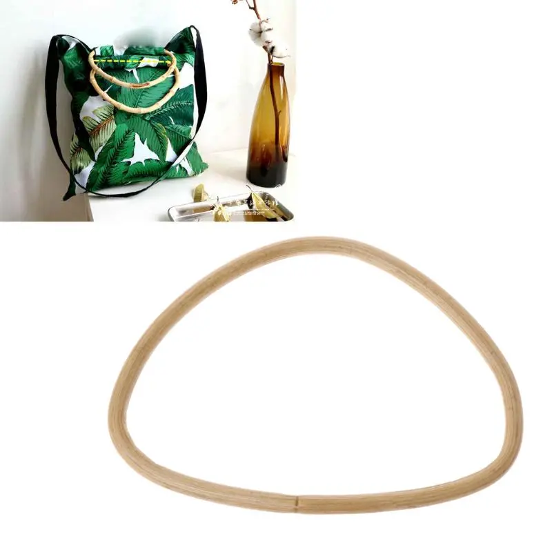 

D Shape Bamboo Rattan Handle Purse Frame Handmade Bag Handle DIY Handbag Accessories JUL29