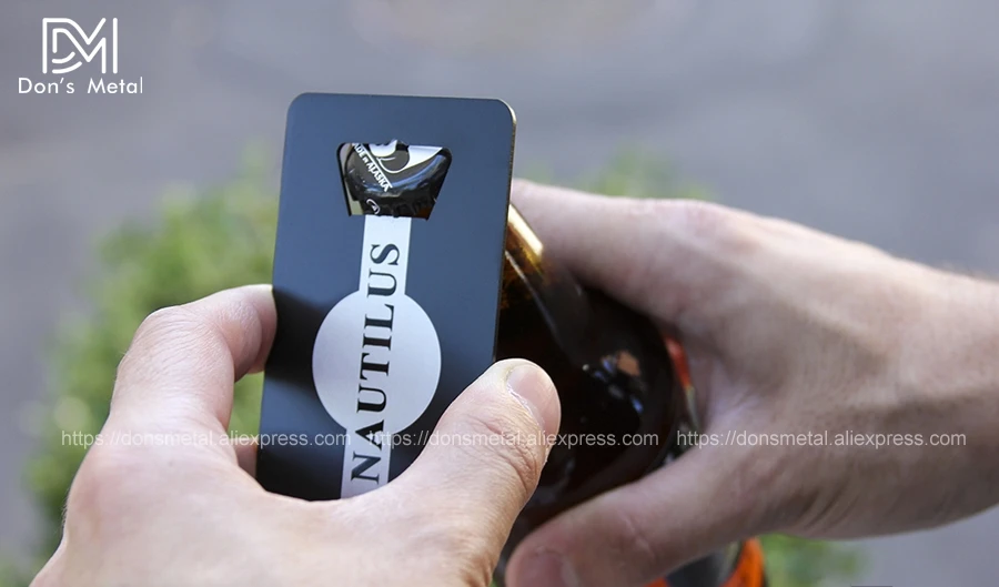 High-grade stainless steel card custom metal business card design metal bottle opener custom 