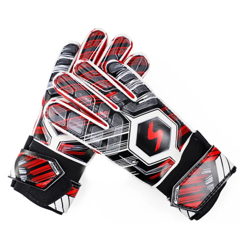 Детские мужские футбольные перчатки, профессиональные футбольные защитные перчатки, перчатки для взрослых, футбольные Вратарские тренировочные безопасные перчатки - Цвет: R9