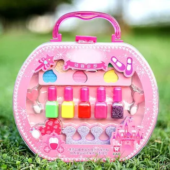 

Birthday Gift Safety Fashion Non Toxic Princess Eyeshadow Pretend Play Cosmetic Toys Set Portable Make Up Kids Girls Nail Polish