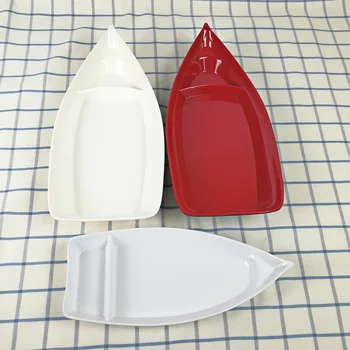 

Dinnerware Dinner Plate Ship Shaped Dish Cafeteria Restaurant Canteen Melamine Plate