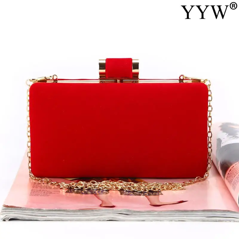 

Luxury Velour Women Clutch Bag Evening Bag Vintage Red Exquisite Design For Ladies Girls Party Bag Wedding Mini Purse Clutches