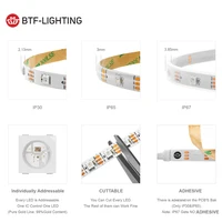 WS2812B Led Lights DC5V WS2812 RGB Led Strip Light Individually Addressable Smart Pixels Magic Light Black White PCB IP30 65 67 - Image 5