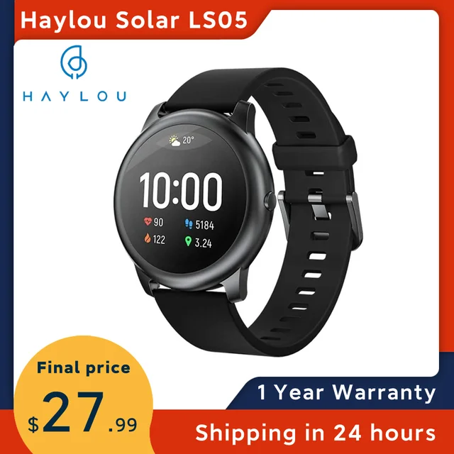 Haylou Solar Smart Watch LS05 Sport Smartwatch Metal Heart Rate Sleep Monitor IP68 Waterproof Android IOS Global Version 1