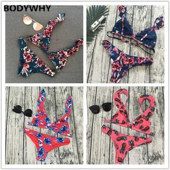 

Summer New Women's Printed Bikini Ruffled Swimsuit Female Sense Swimsuit Beach Seaside Vacation Two-piece Women Bikini