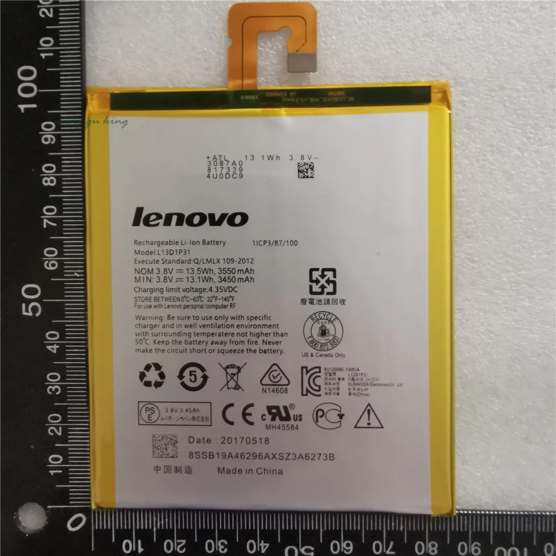 L13D1P31 Батарея для lenovo Pad A3500 S5000 S5000-H tab3 7 TB3 710i 710F tab 2 A7 A7-30 A7-10F A7-20F Батарея