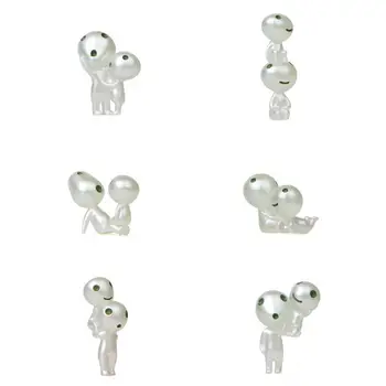 

6Pcs Resin Luminous Tree Elves Elf Doll Toys Spirit Kodama Potted Decoration