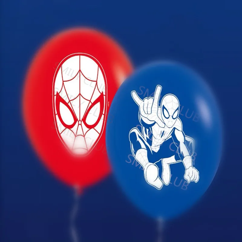 12 шт./партия, Детский супергерой Человек-паук тематическая вечеринка на день рождения набор воздушных шаров, латексный воздушный шар, украшение для вечеринки, товары для дома - Цвет: Red Blue Spiderman