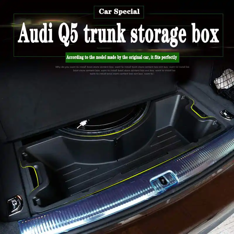 Car organizer for Audi Q5 2009 2016 ABS Trunk Storage Box Container Holder Tray Accessories Car