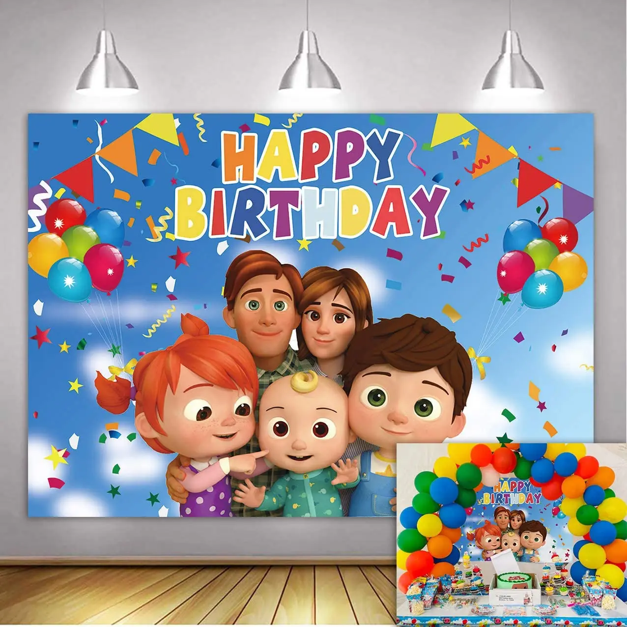 Custom Happy Birthday Backdrop Banner Cartoon Jj Melon Theme Background For  Baby Shower Kids Boy Girl Birthday Party Decoration - Party Backdrops -  AliExpress