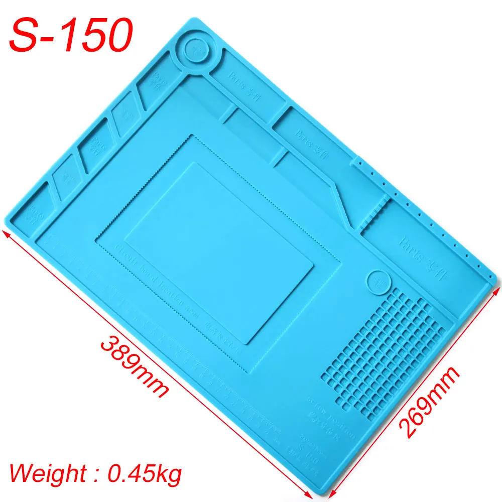 S170 S160 S150 ESD Heat Insulation Working Mat Heat-resistant Soldering Hand Repair Tools Insulator Pad Maintenance Platform hot stapler plastic