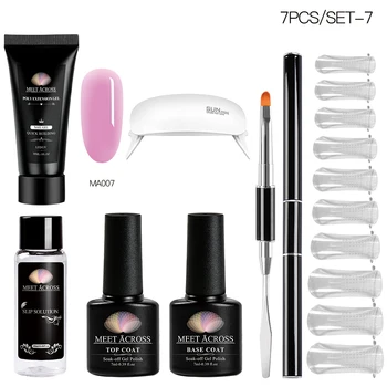 

Poly Quick Building Nail Gel Set LED Clear UV Gel Varnish Art Kit Camouflage UV Builder Hard Gel For Nails Extensions Gel