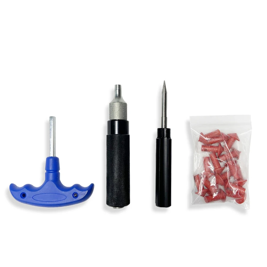 US $21.50 Car Motorcycle Tire Repair Plugger Tools Set Tire Wheel Repair Kit Mushroom Plug Probe Nozzle