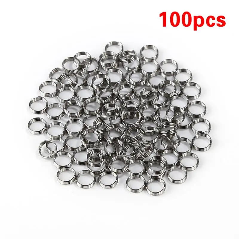 Anillos de protección de acero inoxidable para dardo plateado profesional, accesorios para dardos de nailon, 100 unids/lote