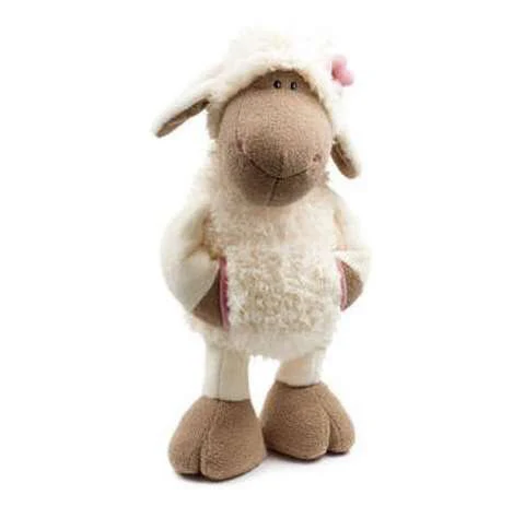 25cm NICI Plush Toy White Color Sheep Baby Toy Gift Doll with Free Shipping 