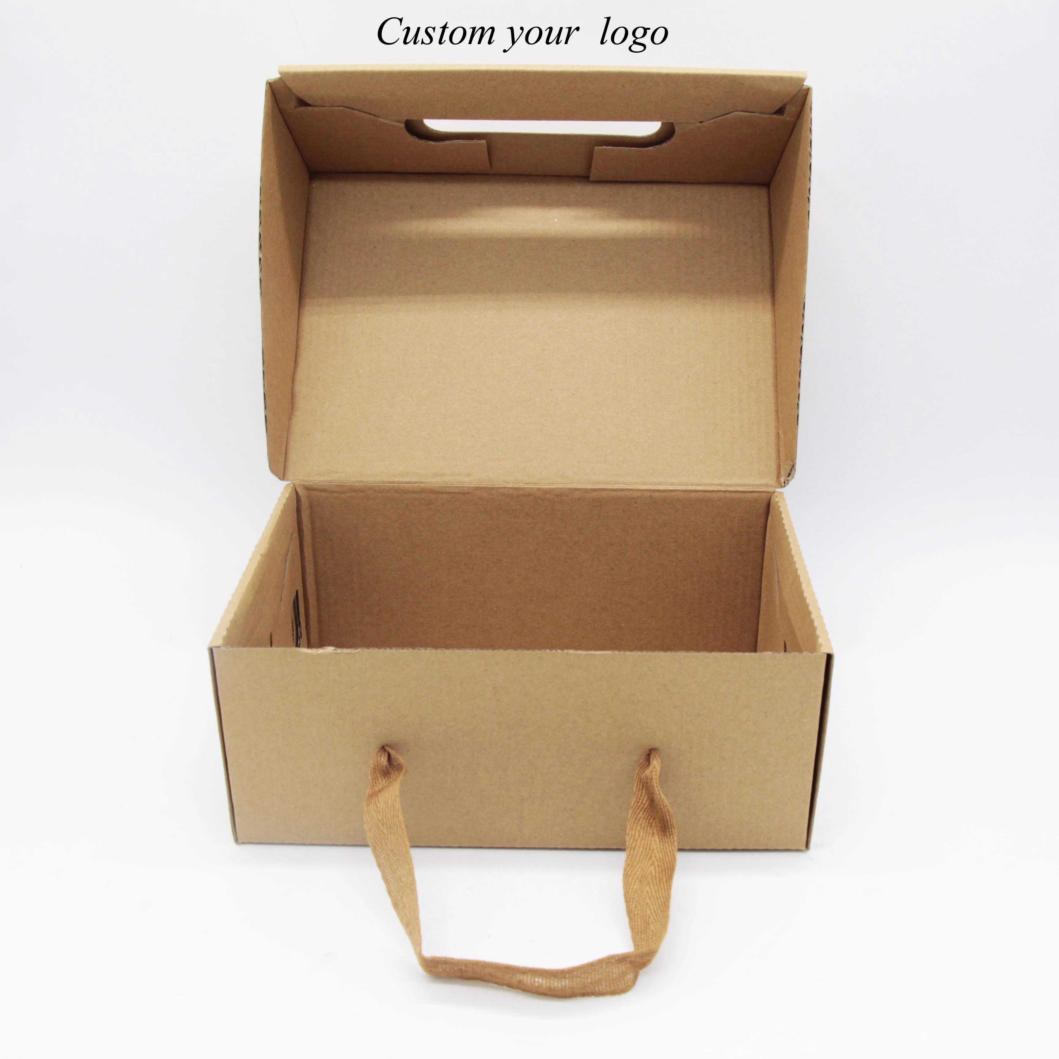 Caja de embalaje para el cliente, embalaje de regalo grande con asa, cajas de embalaje de zapatos marrones, caja de cartón de papel, Uds.|Envoltorios y bolsas de regalo| - AliExpress