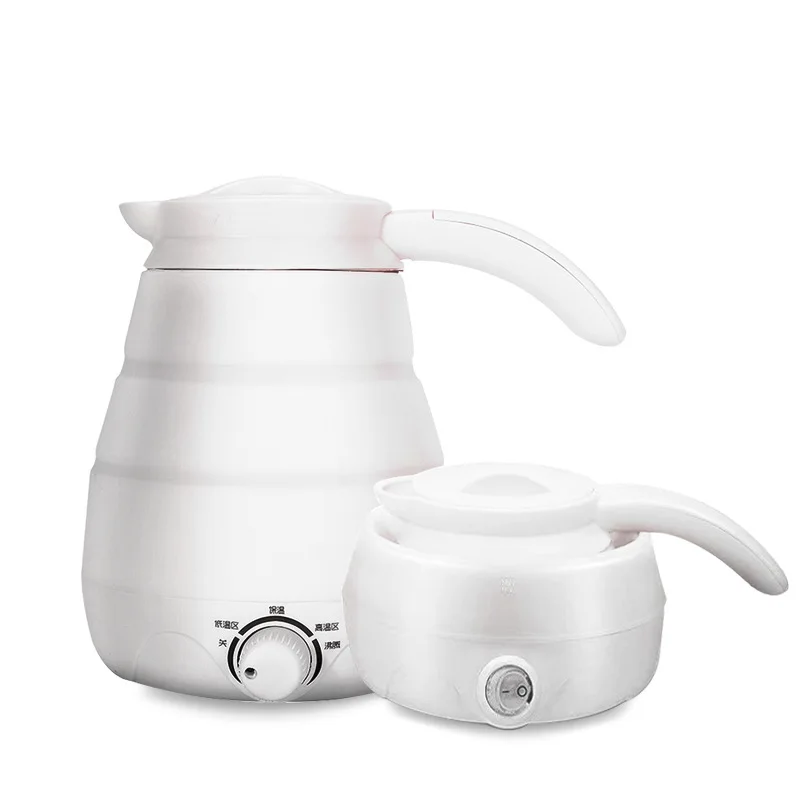 0.6l Dual Voltage Thermal Insulation Electric Kettle Silicone Foldable
