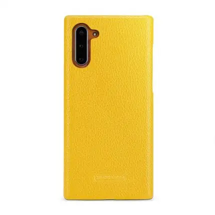 Новое поступление защитный чехол для samsung Galaxy Note 10, Роскошный чехол из натуральной кожи для samsung Note 10 - Цвет: Цвет: желтый