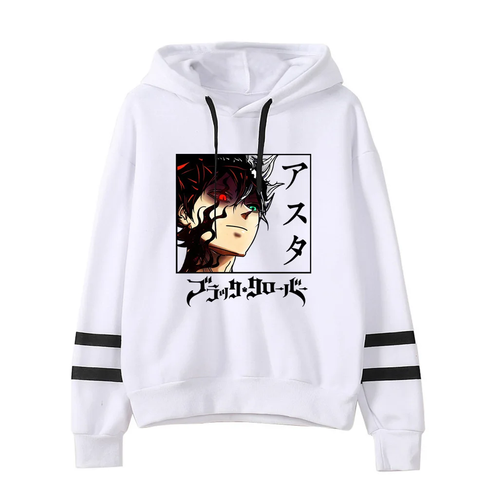 Black Clover Japanese Anime Hoodies Kawaii Streetwear Cartoon Graphic Fashion Unisex Hooded Rope Couple Pullover Sweatshirts black clover quartet knights deluxe edition pc