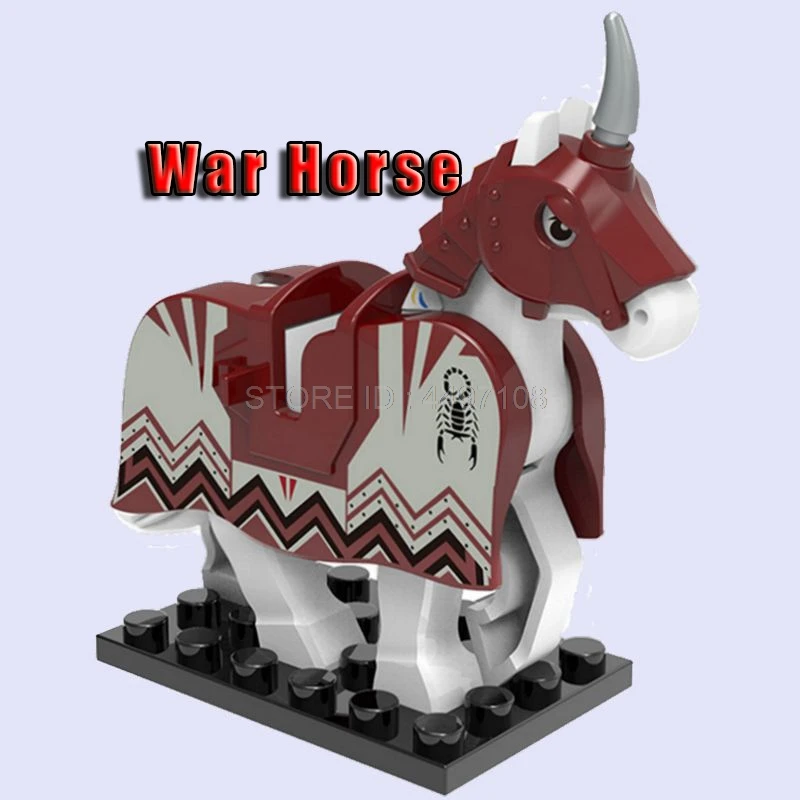 Хоббит Властелин колец Король волк боевой конь Урук-Хай мертвец Sodier подарки на день рождения строительные блоки игрушка из фильма фигурки Детские игрушки - Цвет: War Horse