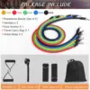 11 Pcs Resistance Bands Set Crossfit Training Exercise Yoga Tubes Pull Rope Rubber Expander Elastic Bands Fitness with Carry Bag 2