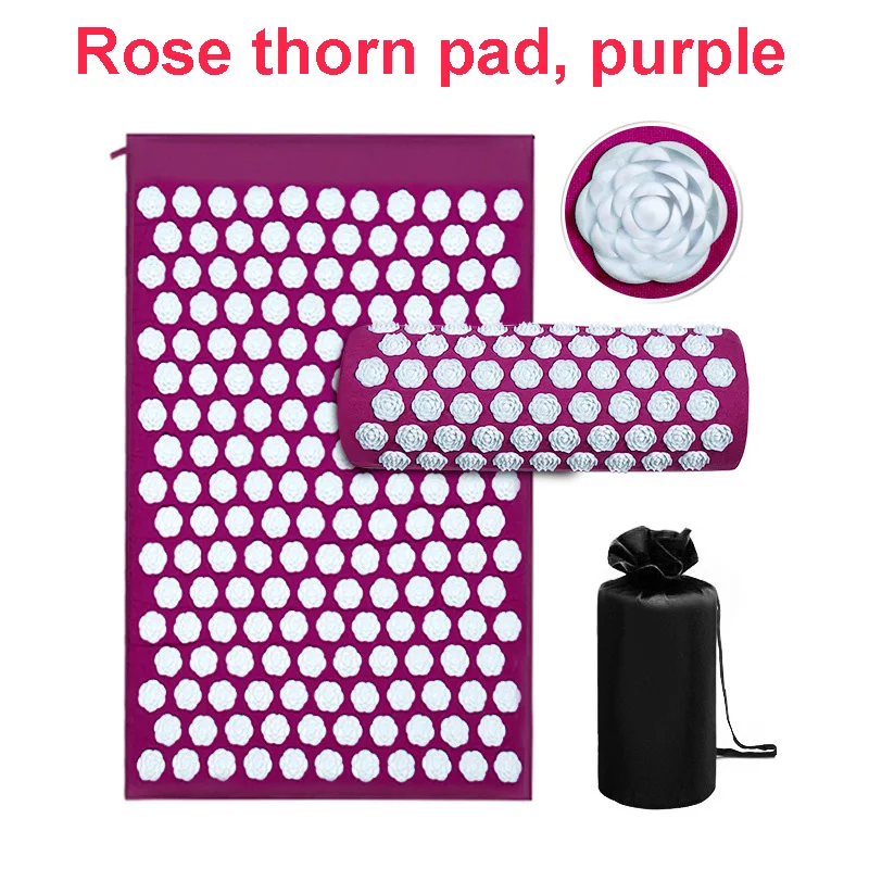 

Rooxin Yoga Fitness acupuncture Massage Mat Fitness Acupoint Massage Sports Mat Acupuncture Pillow Rose thorn pad Yoga Mat