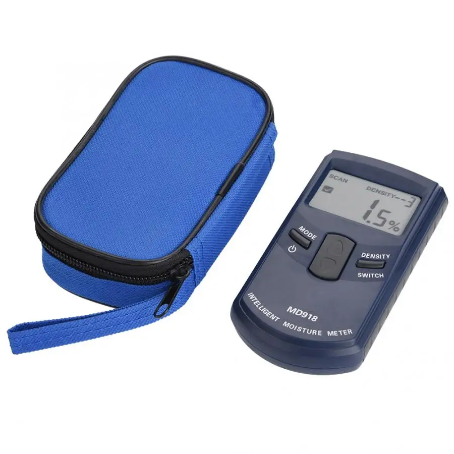 

MD918 Digital LCD Inductive Wood Moisture Meter Detector Timber Humidity Tester 4%~80% RH Moisture Meter