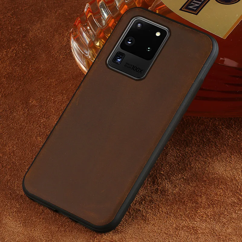 Натуральная подтягивание кожаный чехол для телефона Samsung Galaxy S20 ультра FE S8 S9 S10 Plus