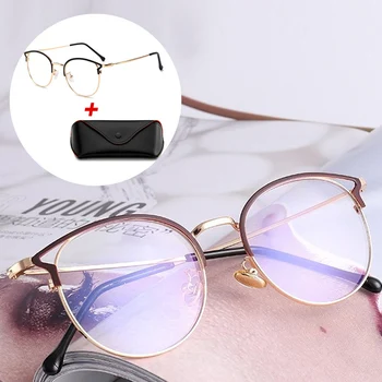 

2Pcs/lot Women Blue Light Blocking Computer Glasses with Box Anti Blue Rays Eyeglasses Female Plain Mirror Glasses Frame Eyewear