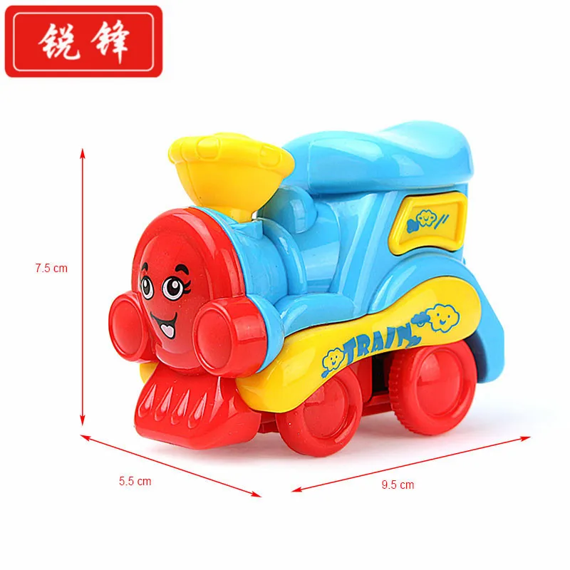 

Fun Small Train Head Inertia Cartoon Small Train Children'S Educational Toy Car Stall Hot Sales