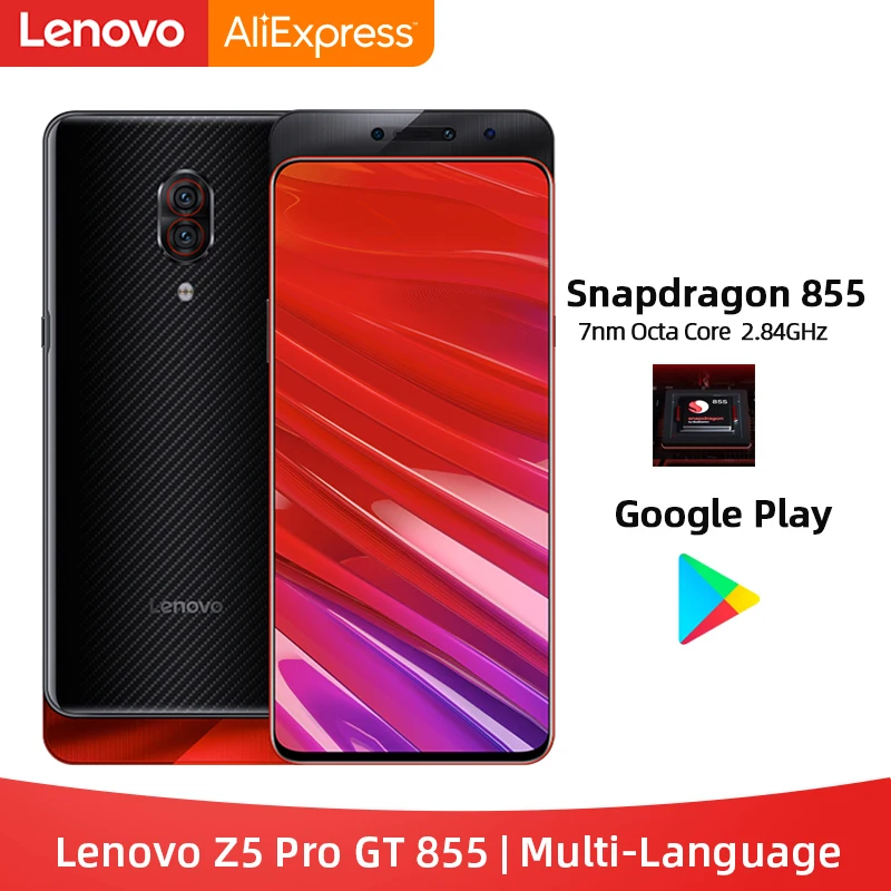 Оригинальный смартфон lenovo Z5 Pro GT Snapdragon 855, 8 ГБ ОЗУ, 128 Гб/256 Гб ПЗУ, 6,39 дюйма, встроенный экран, сканер отпечатков пальцев, Android, 24 МП, NFC