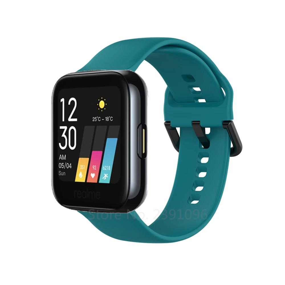 Realme 스마트 시계 스트랩 용 FIFATA 스포츠 실리콘 손목 밴드, 아너 ES, Garmin Venu SQ 스트랩용 20mm 시계 밴드 팔찌