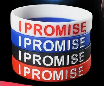 

silicone bracelets LOGO：I PROMISE 100PCS/LOTS Free shiping