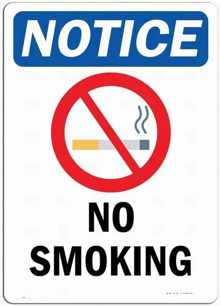 

No Smoking Warning Sign Tin Sign