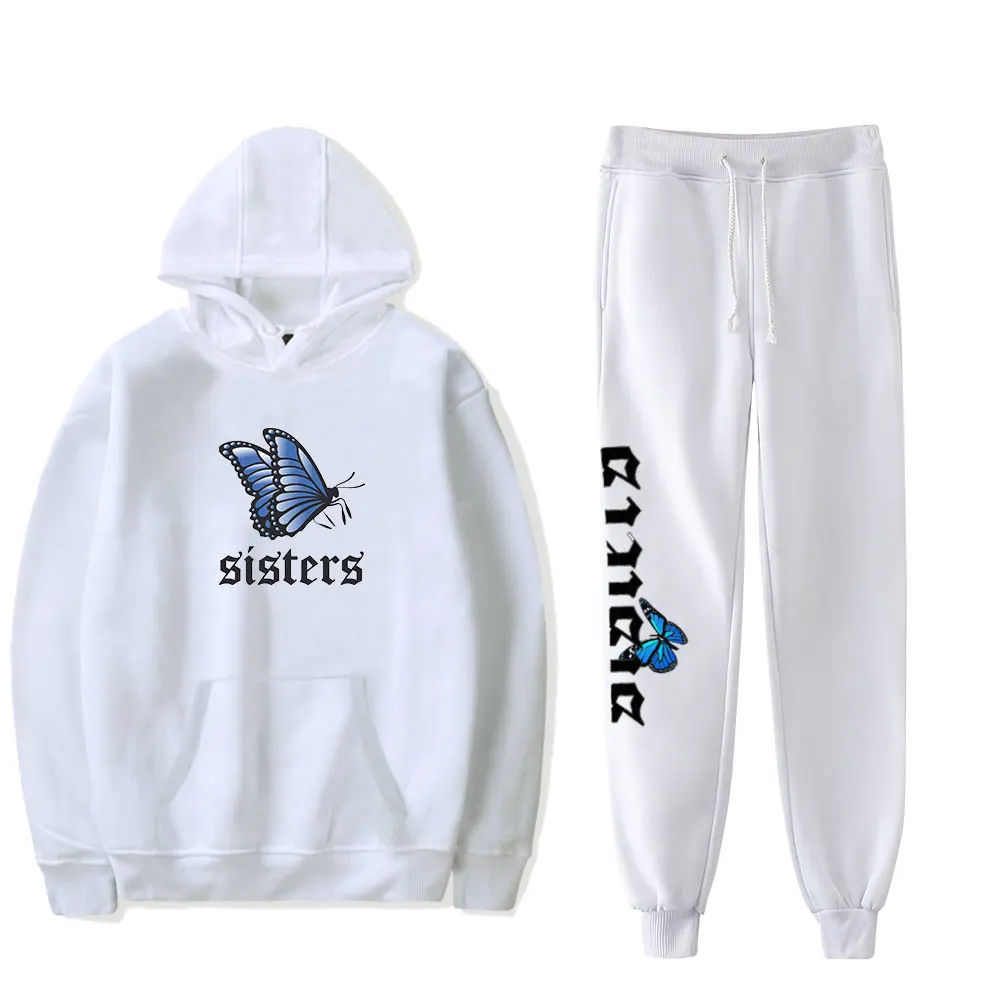 Толстовка с капюшоном James Charles Blue Butterfly Sister Зимние толстовки и брюки для бега